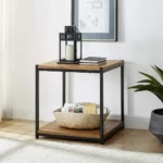 Table by Sadat Steel Works Coffee Table, Storage Shelf, Sturdy Table with Metal Frame